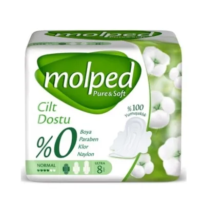 Molped Hijyenik Ped Ultra Pure & Soft Tekli Normal 8'li