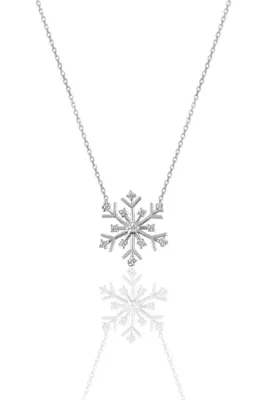 Söğütlü Silver Gümüş Rodyumlu Zirkon Taşlı Kartanesi Kolye Sgtl10888rodaj