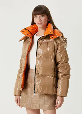 Moncler Parana Bej Kapüşonlu Puff Mont