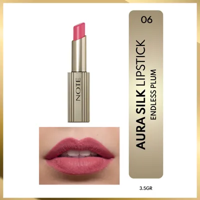 Note Cosmetics Note Aura Silk Lipstick 06 Endless Plum Kremsi Yarı Parlak Ruj Pembe