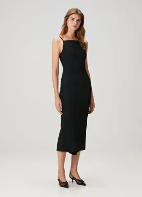 Givenchy Siyah Midi Elbise