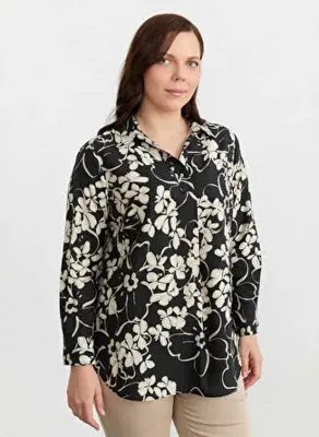 Selen Siyah Kadın Rayon Karışımlı Bluz 26YSL8468