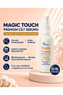 DrXdion Magic Touch Yaşlanma Karşıtı Serum Syn-Ake, Argireline, Kolajen Gelişmiş Peptid Teknolojisi (50ml)