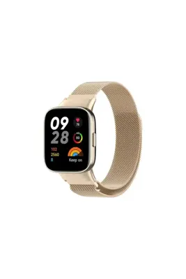 Genel Markalar Xiaomi Redmi Watch 3 Metal Mıknatıslı Kordon - Metalik Gold