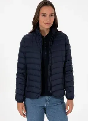 U.S. Polo Assn. Lacivert Kadın Desenli Mont GRACE25K
