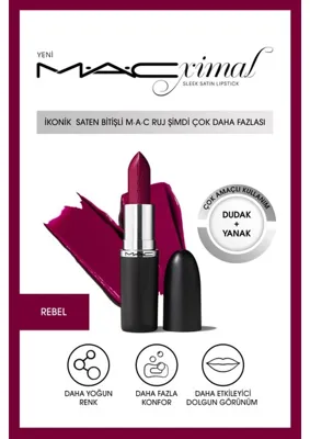 MAC ximal Stick Ruj Centre Of Attention 3.5GM Kalıcı İkonik Saten Bitişli Renkli Dudak Makyajı