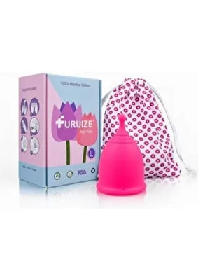 Furuize Large Adet Kabı 100% Tıbbi Silikon Gün Boyu Konfor Sağlayan Yeniden Kullanılabilir