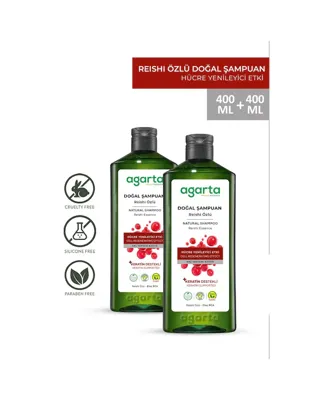 Agarta 2 Adet  Doğal Reishi Mantar Özlü Şampuan 400 ml