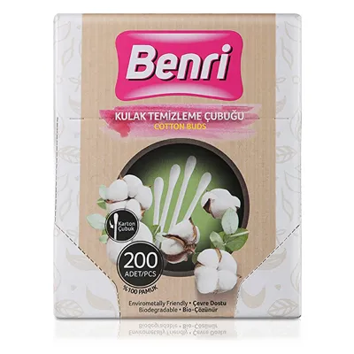 Benri Kulak Temizleme Çubuğu 200'lü