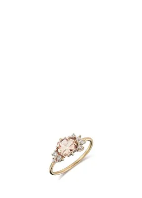 Reis Kuyumculuk Cemre Kalp Pırlanta Taşlı 14 Ayar Rose Gold Kadın Yüzük