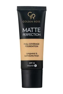 Golden Rose Matte Perfection Full Coverage Foundation - Warm 01 - Yoğun Kapatıcı Mat Fondöten 0