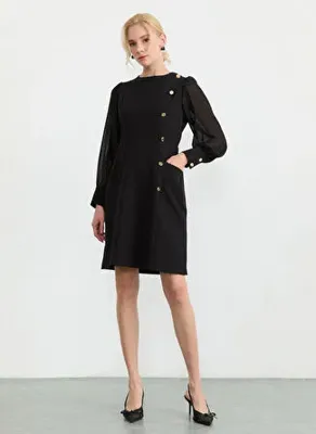 Selen Siyah Kadın Elbise 26YSL7761