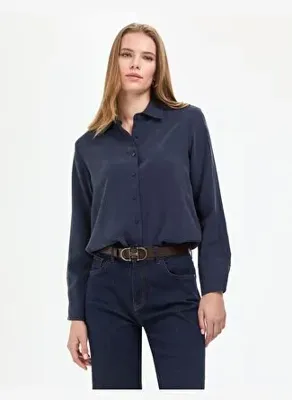Pierre Cardin Açık Lacivert Comfort Fit Uzun Kollu Gömlek 50318219