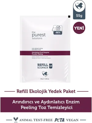 The Purest Solutions Fruit Enzyme Powder Exfoliator & Peeling - Toz Peeling (%0,6 Azelaic Acid & Malic Acid) TPS206