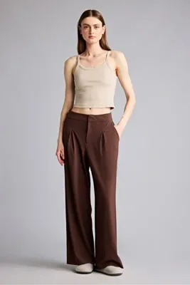 Defacto Loungewear Pileli Geniş Paça Dökümlü Pantolon H2389AX26SP