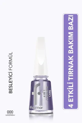 Flormar 4'ü 1 Arada Bakım Yapan Tırnak Koruyucu Cila - 4 in 1 Complete Base Coat - 000 - 8682536059299