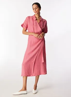 Pierre Cardin Pembe Kadın Rayon Karışımlı Elbise AVA
