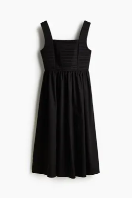 H&M Kloş Etekli ve Nervürlü Elbise