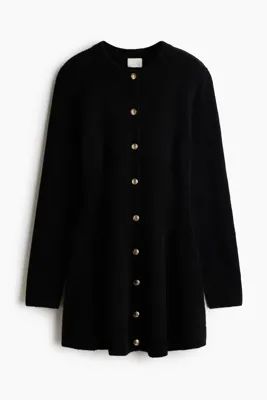 H&M Önü Düğmeli Triko Elbise