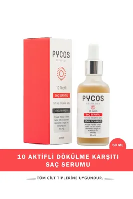 PYCOS COSMETICS 10 Aktifli Yıpranmış Ve Dökülen Saçlara Özel Onarıcı - Güçlendirici Saç Bakım Serumu 50ml
