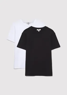 Mavi 2li Kadın Modal Karışımlı Basic Tişört