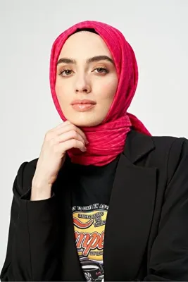 Modakaşmir Misto Pamuk Serisi Şal Fuşya