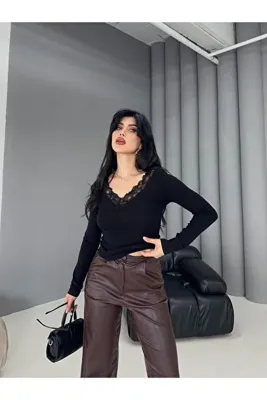DİMA FASHİON DANTEL DETAYLI BLUZ