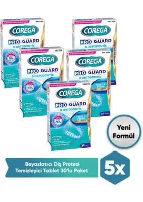 Corega Proguard & Retianer Diş Aparatı Temizleyici Tablet 150 Adet (30x5)