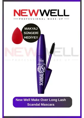 New Well Makeover Long Lash Scandal Mascara & Makyaj Süngeri Hediye