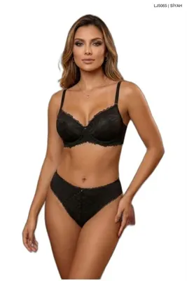 Le Jardin Kadın Dantelli Push Up Dolgulu B Cup Sütyen Takımı – LJ5065