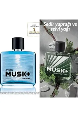 AVON Musk Marine Erkek Parfüm EDT 75 ml Avon Musk Metropolitano EDT 75ml 2li erkek set