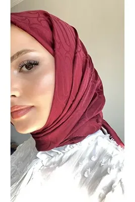 CUOCA LOUNGE Nota Desen Bordo Ayrobin Pamuk Eşarp