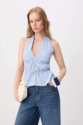 TRENDYOLMİLLA Mavi Dokuma Alt&Üst Bluz TWOSS26BZ00689
