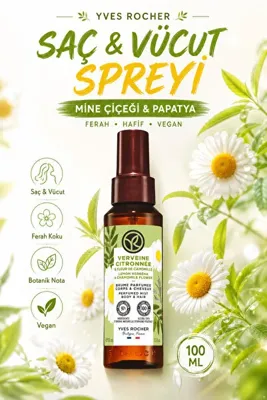 Yves Rocher Tazeleyici Mine Çiçeği Papatya Saç Ve Vücut Spreyi 100 ml - Organik Verbena Ve Shea Yağlı Sprey