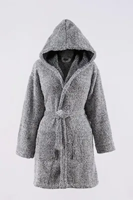 Znp Home Plain Kapşonlu Unisex Wellsoft Peluş Sabahlık | Bornoz