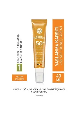sommeow Yves Rocher Spf 50 Yüksek Korumalı Yaşlanma Ve Leke Karşıtı Yüz Güneş Kremi/solaire Peau Parfaite-40