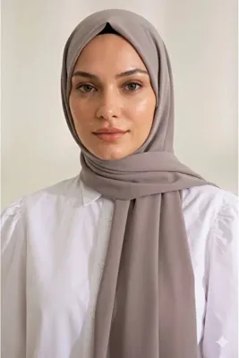 FRESCO SCARFS Tesettür Hijab Medine İpeği Şal*Tozlu Kahve