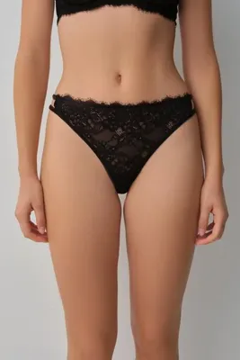 SUWEN Velvet Dantelli Brazilian String Külot