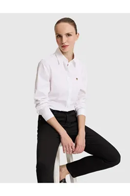 Pierre Cardin Beyaz Slim Fit Pamuklu Basic Gömlek 50328627-VR013