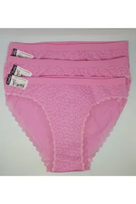 Tutku Kadın Pembe 3'lü Paket Külot 773