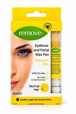 PUR BELLA Remove Kaş ve Yüz Tüy Alma Ağda Kalemi 4 ml Normal Tüyler İçin Isıtma Gerektirmeyen Pratik Ağda Seti