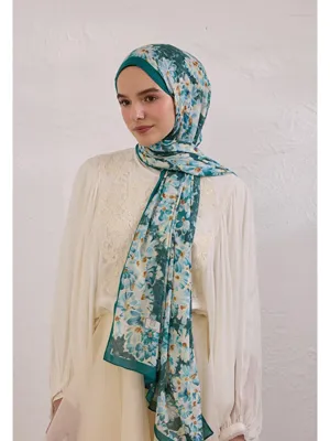 Fresh Scarfs Cherry Blossom Desen Rami Şal Okyanus
