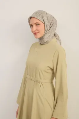 Silk Home Shiny Eşarp Etnik Desen Gri