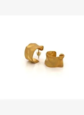 Linya Jewellery Cora Halka Küpe Mat Gold