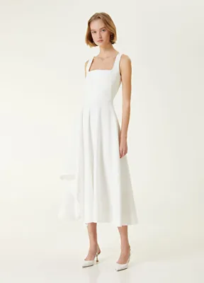 Beymen Collection Beyaz Asimetrik Etekli Elbise