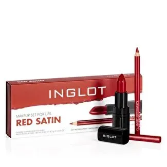 Inglot Kırmızı Saten Dudak Makyaj Seti