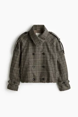 H&M Yün Karışımlı Kruvaze Ceket