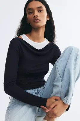 H&M Katmanlı Jarse Üst