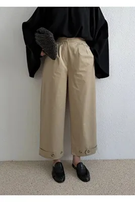 MODA AKSA 3936 DÜĞMELİ CHİNO PANTALON BEJ
