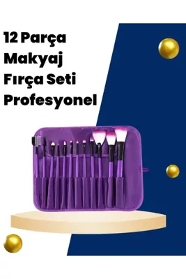 Skygo Profesyonel Makyaj Uygulamalarına Özel 12 Parça Kompakt ve Hafif Makyaj Fırça Seti